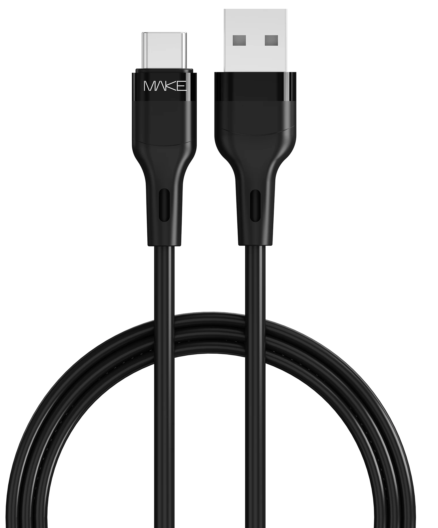 Кабель MAKE USB to Type-C 3A 1м Silicone Black (MCB-CS1BK)