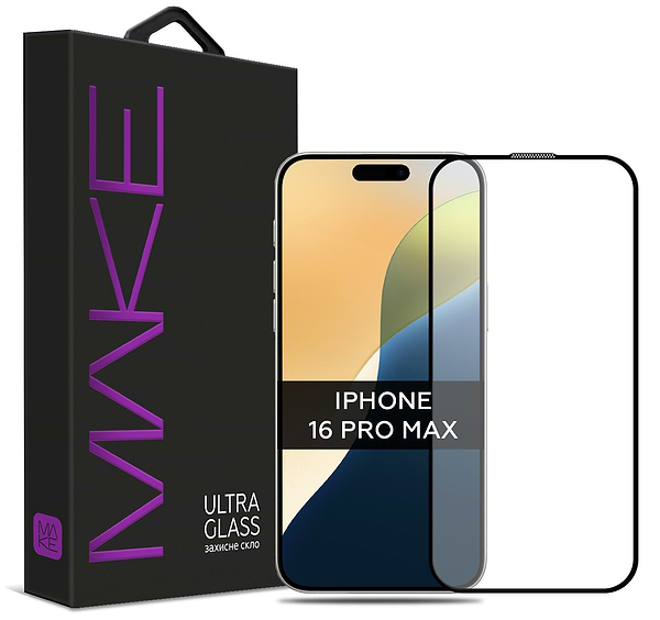 Фото - Захисне скло для смартфону MAKE Ultra Glass Apple iPhone 16 Pro Max (MGU-AI16PM)