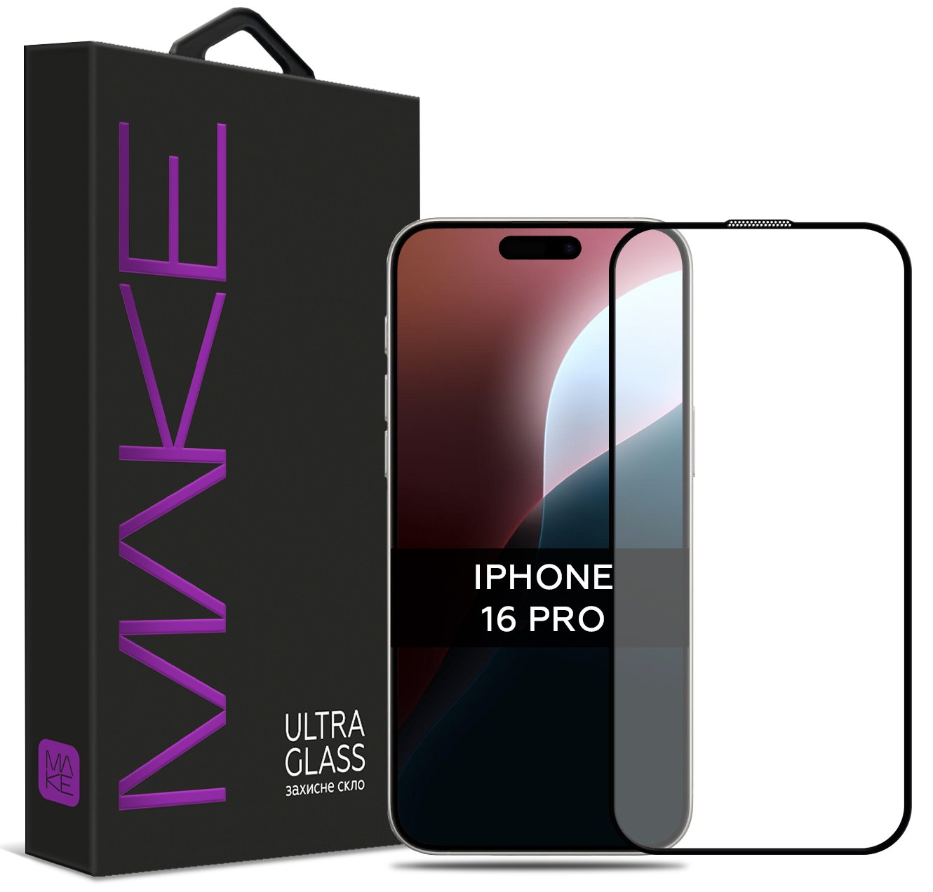 Захисне скло для смартфону MAKE Ultra Glass Apple iPhone 16 Pro (MGU-AI16P) - Фото 1