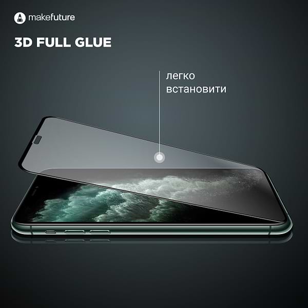 Фото - Захисне скло для смартфону MakeFuture 3D Apple iPhone 11 Black (MG3D-AI11)