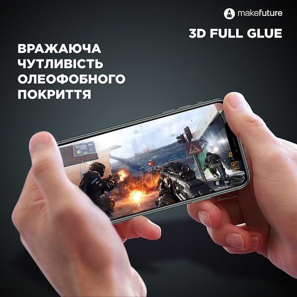 Фото - Уцінка - Захисне скло для смартфону MakeFuture 3D Apple iPhone 11 Pro Max Black (MG3D-AI11PM)