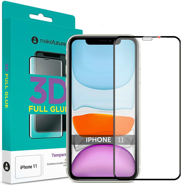 Фото - Захисне скло для смартфону MakeFuture 3D Apple iPhone 11 Black (MG3D-AI11)
