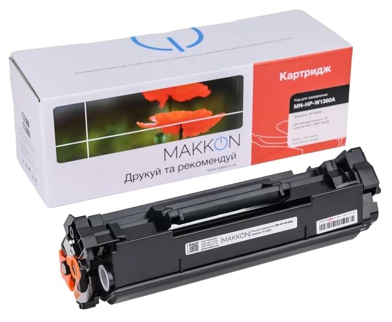 Картридж-тонер Makkon HP W1360A (136A) для LJ M211/M212/M236 (MN-HP-W1360A)