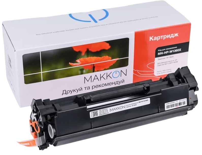 Картридж-тонер Makkon HP W1360X (136A) для LJ M211/M212/M236 (MN-HP-W1360X)
