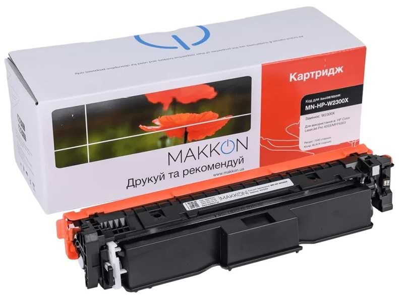 Картридж-тонер Makkon HP W2300X (230X) для CLJ Pro 4203/4303 black (MN-HP-W2300X)