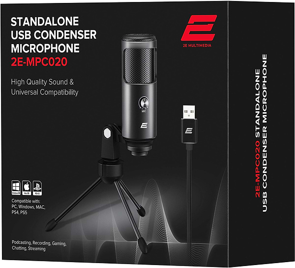 Фото - Мікрофон вокальний провідний 2E с триподом Maono AU-903 Streaming KIT USB (2E-MPC020)