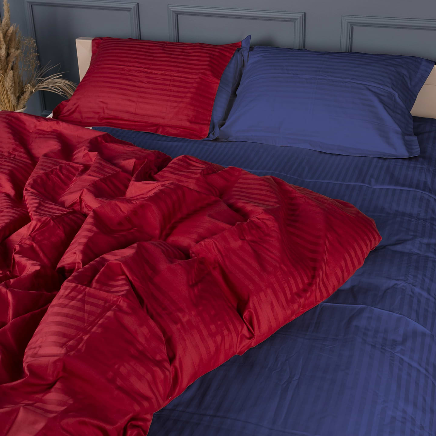 Комплект постельного белья детский MirSon Satin Stripe 30-0018 + 30-0019 Mardin 110х140 (2200005247358)