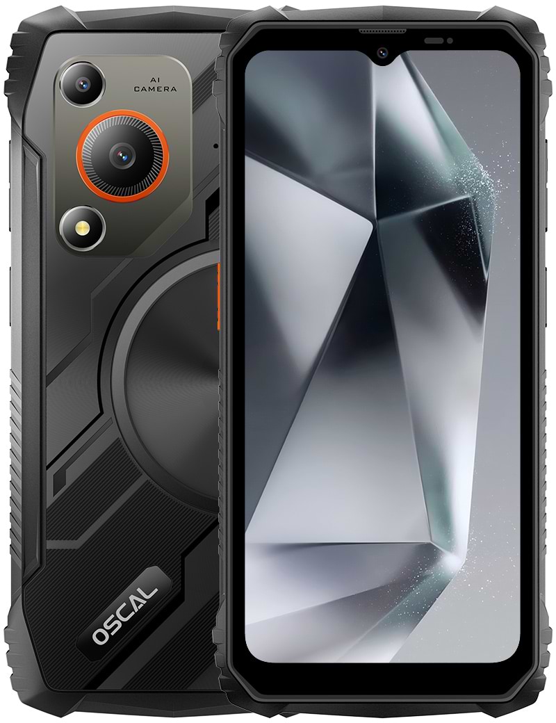 Смартфон Oscal Marine 1 4/128GB Black - Фото 1