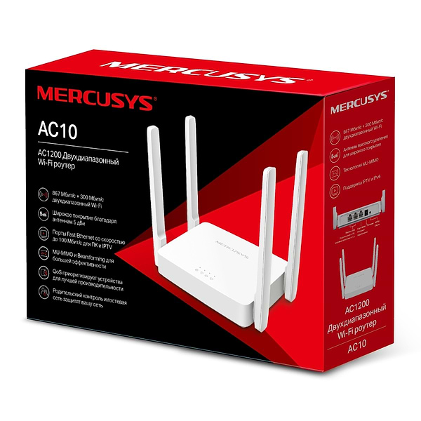 Фото - Маршрутизатор інтернет WiFi5 Mercusys AC10