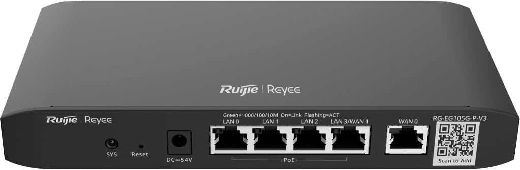 Маршрутизатор интернет LAN Ruijie Reyee RG-EG105G V3 - Фото 1