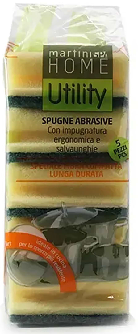 Набор губок поролоновых для мытья посуды MARTINI SPA 5 Strong Fiber Compact 5 шт. (7088P00)