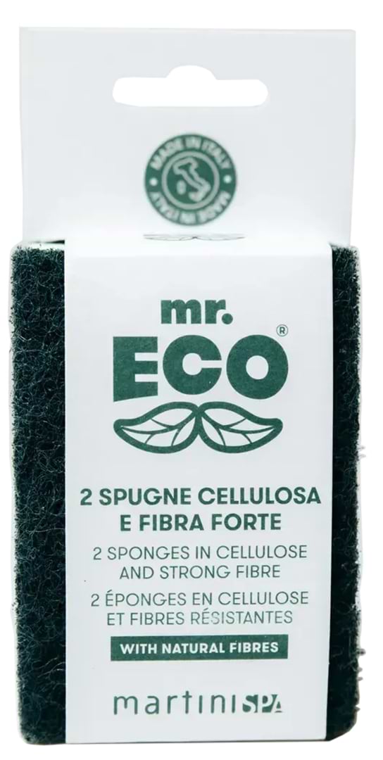 Губка для мытья посуды целлюлозная MARTINI SPA Mr.Eco 2 Sponges In Cellulose And Strong Fibre (7227MRE)