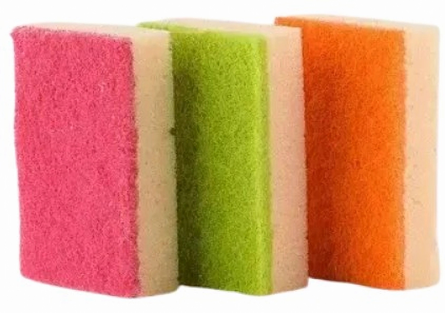 Губка для мытья посуды поролоновая MARTINI SPA Strong Fiber Multicolor Sponge 3 шт. (7045P00)
