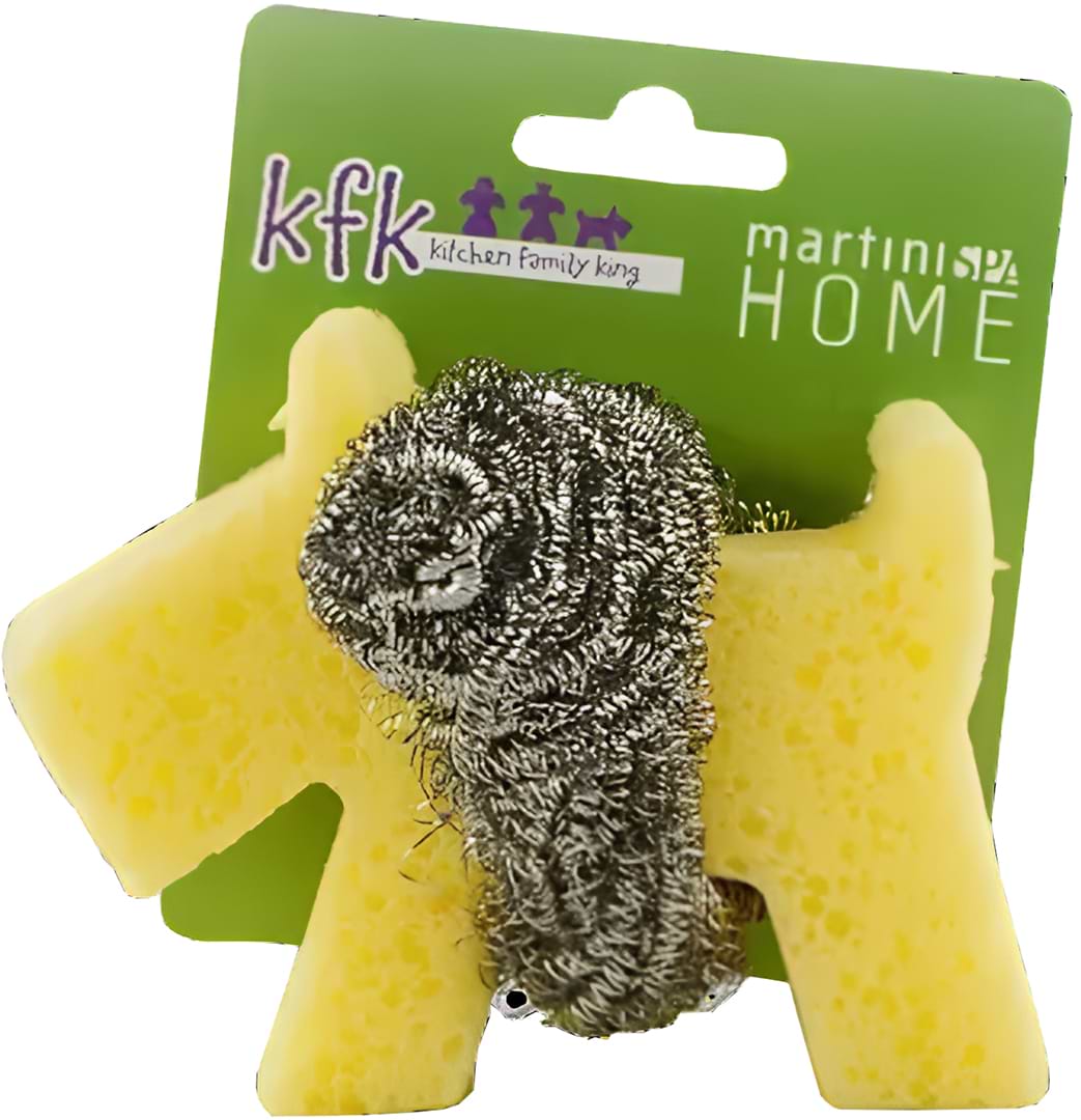 Губка для мытья посуды металлическая MARTINI SPA Sponge Dog With Inox Spiral (7102H00)