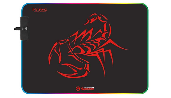 Фото - Килимок для миші ігровий Marvo MG08 M RGB Lighting (MG08.M.RGB)