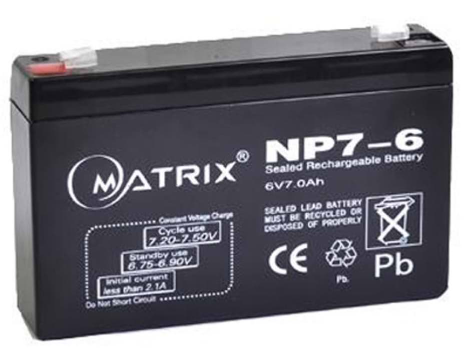 Акумулятор для ДБЖ Matrix 6V 7AH (NP7-6)