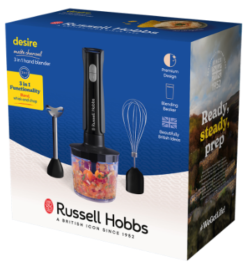 Фото - Блендер заглибний Russell Hobbs 27141-56 Matte Charcoal 3 in 1 Hand Blender