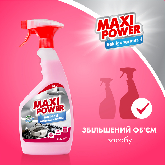 Фото - Засіб для чищення кухонної техніки Maxi Power Anti Fett 0,7 л (4823098412069)