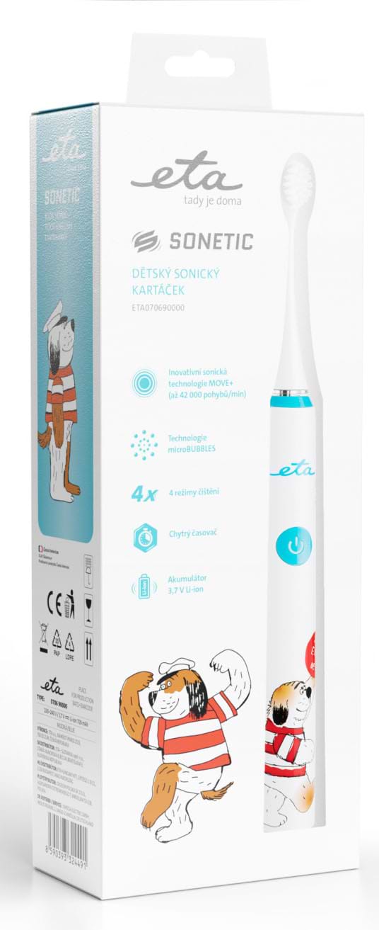 Фото - Зубна щітка електрична ETA Sonetic Kids Maxipes Fig 0706 90000