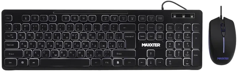 Клавиатура+мышь Maxxter KMS-CM-04UL-UA Black