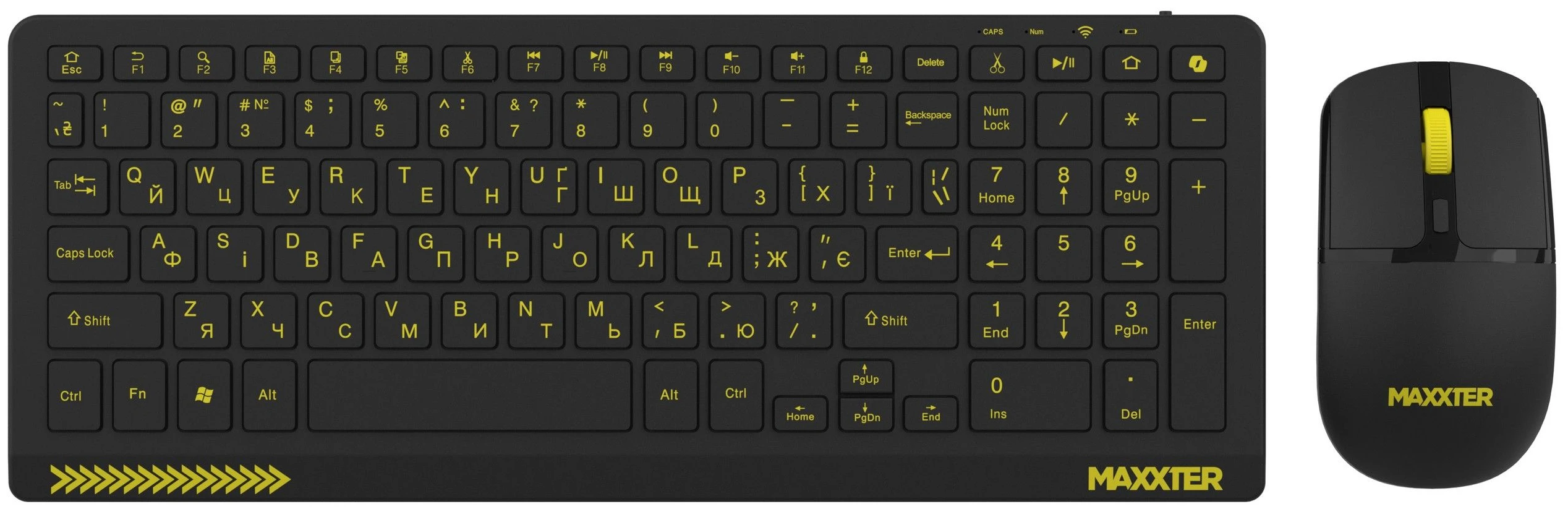 Клавіатура + миша бездротова Maxxter 
KMS-WCM-04B-UA