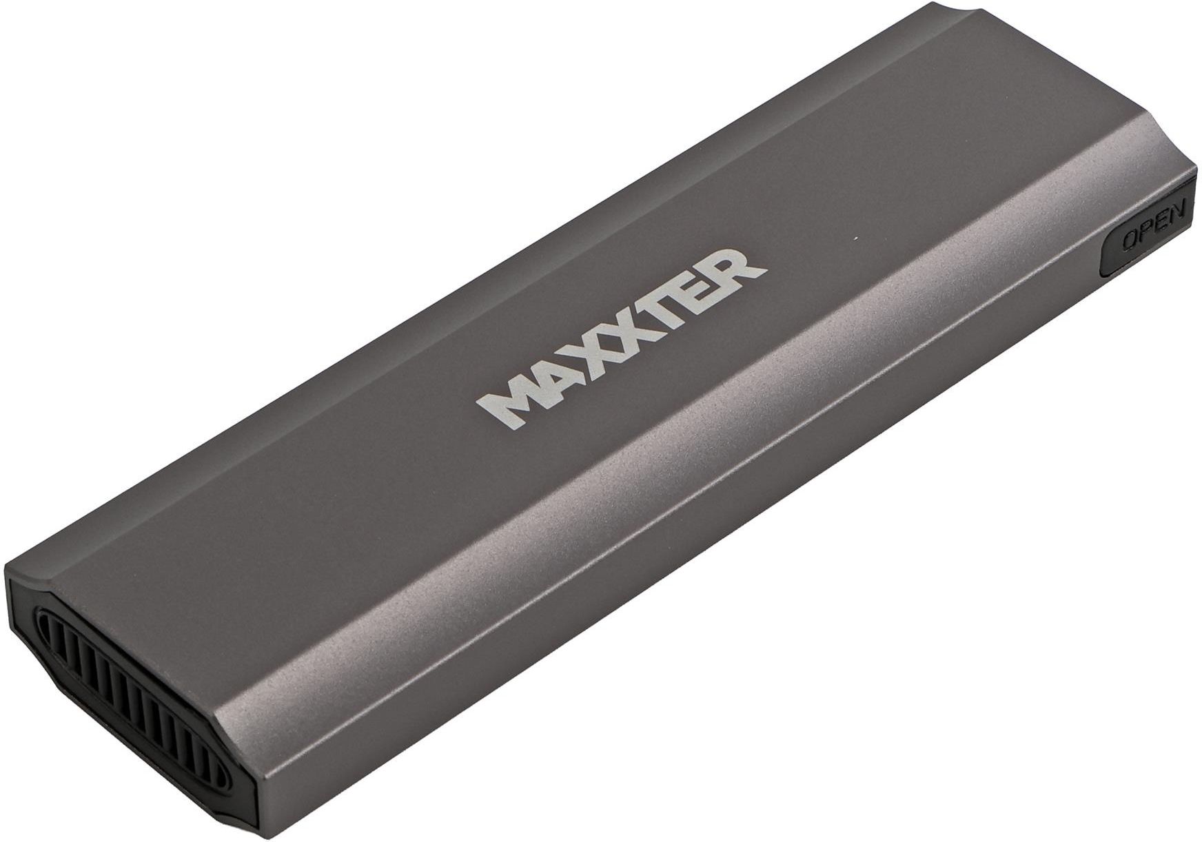 Зовнішня кишеня Maxxter M.2 NVMe PCIe, USB 3.1 Type-C Gen2, Metal, Black (EHDE-2280S-02)