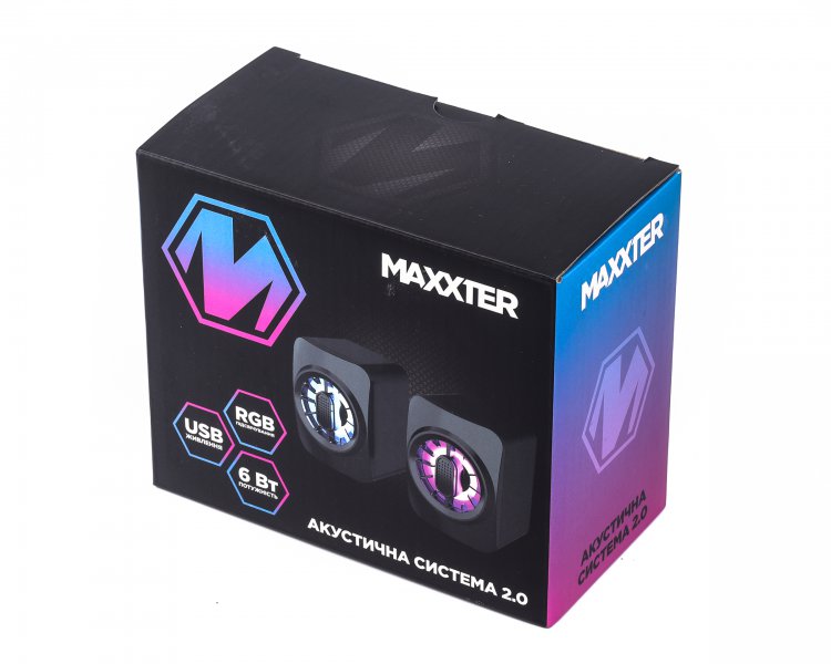 Фото - Компьютерная акустика компактная 2.0 Maxxter CSP-U005RGB