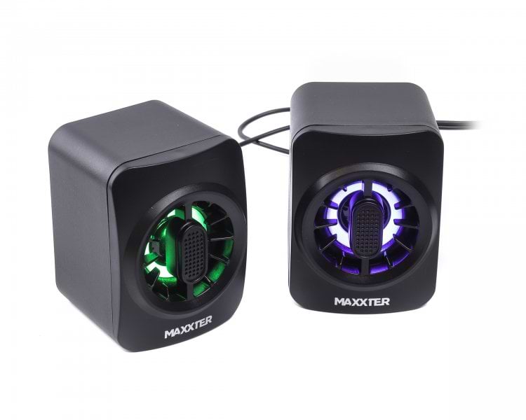 Комп'ютерна акустика компактна 2.0 Maxxter CSP-U005RGB - Фото 1