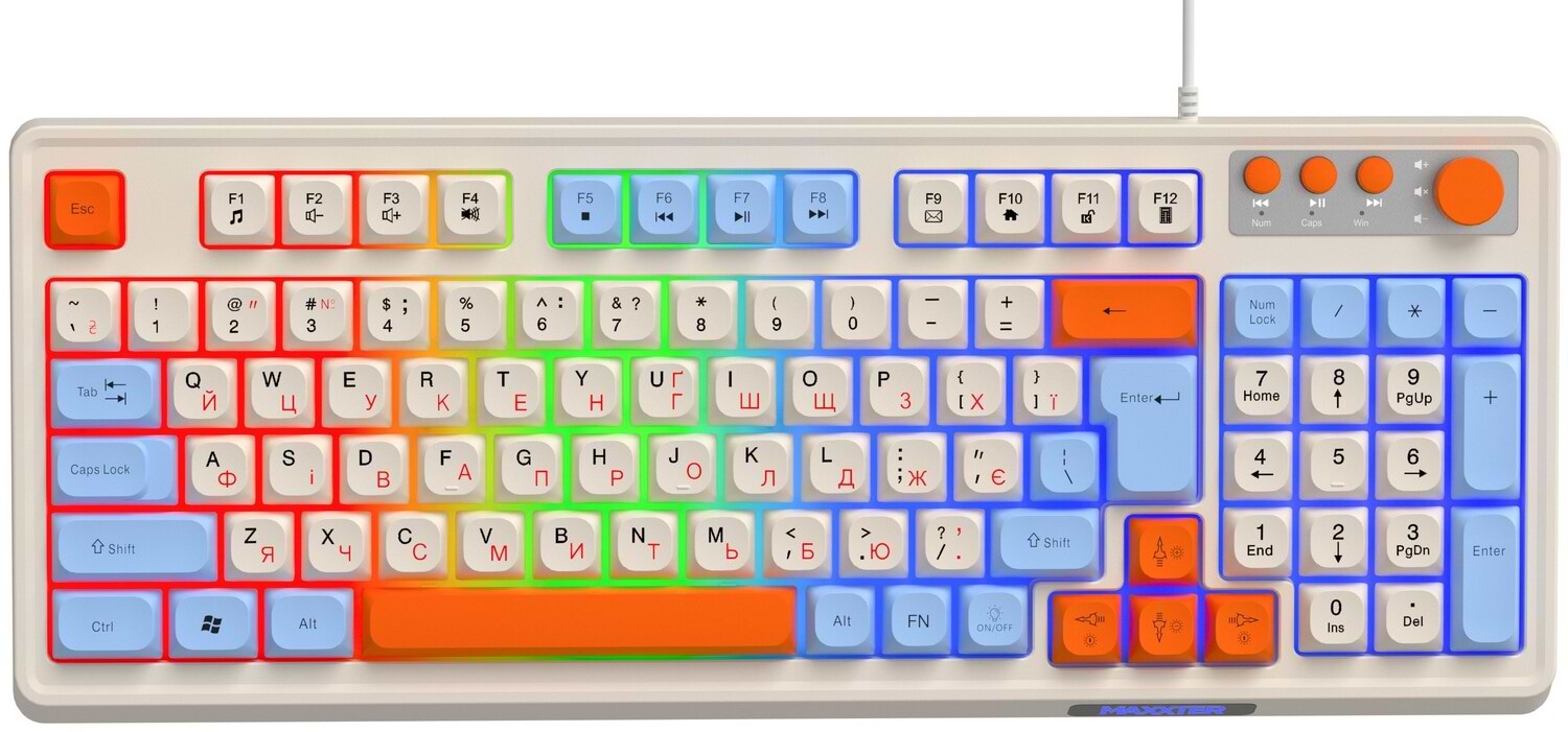 Клавиатура проводная игровая Maxxter KBG-3C01-UA - Фото 1