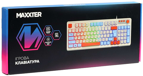 Фото - Клавіатура дротова ігрова Maxxter KBG-3C01-UA