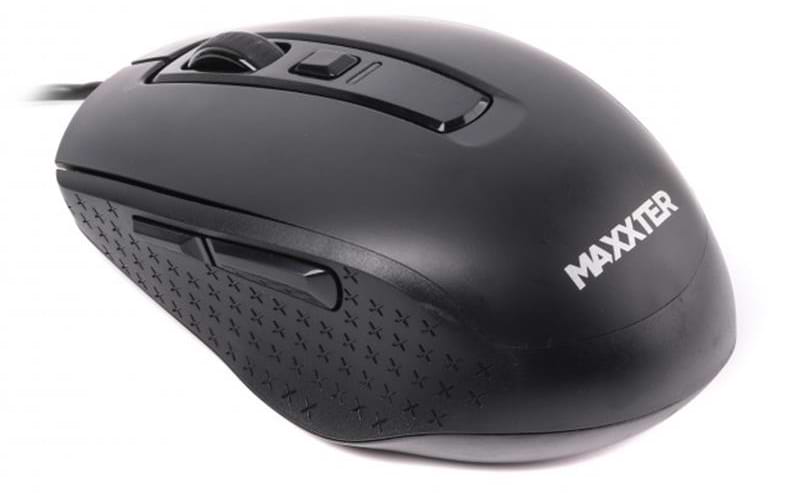 Мышь проводная Maxxter Mc-335 Black USB - Фото 1