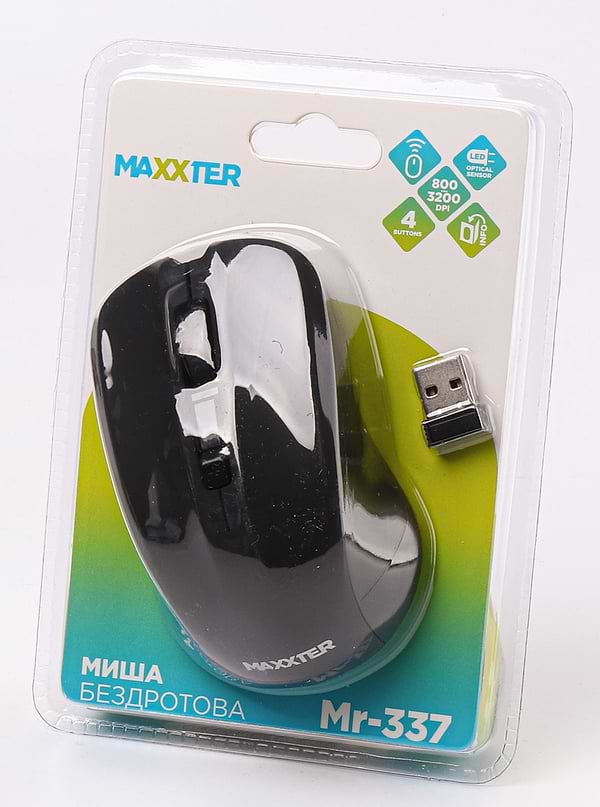 Фото - Миша бездротова Maxxter Mr-337-Gr Grey USB
