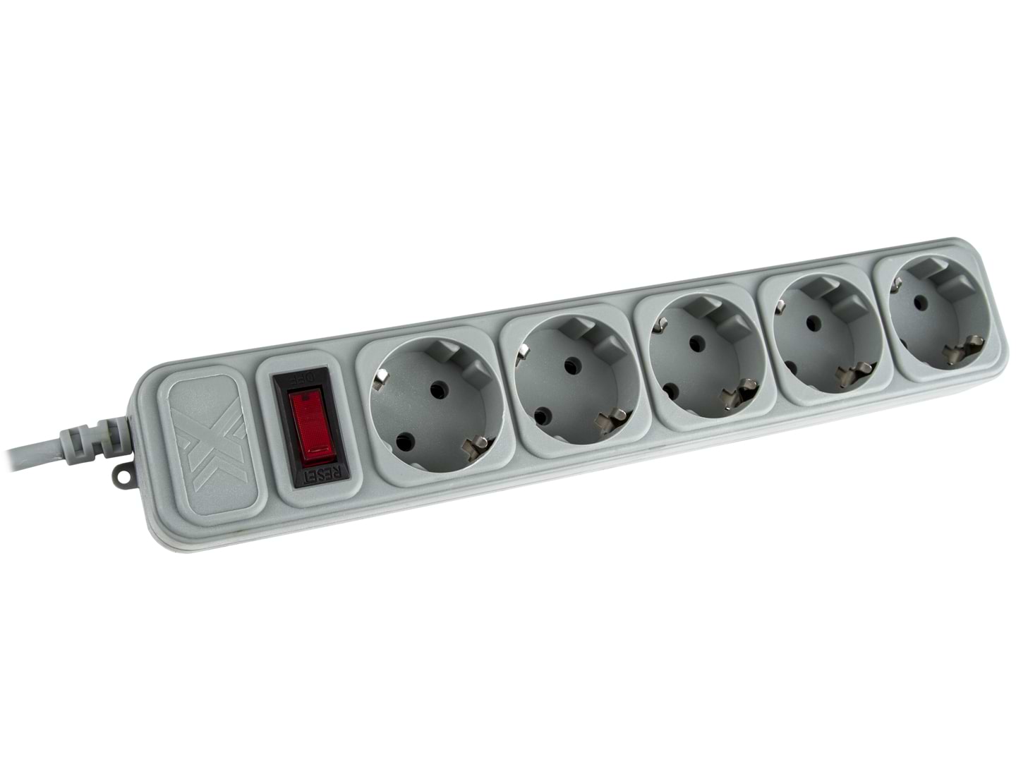 Сетевой фильтр Maxxter SPM5-G-10G, 3м кабель, 5 розеток