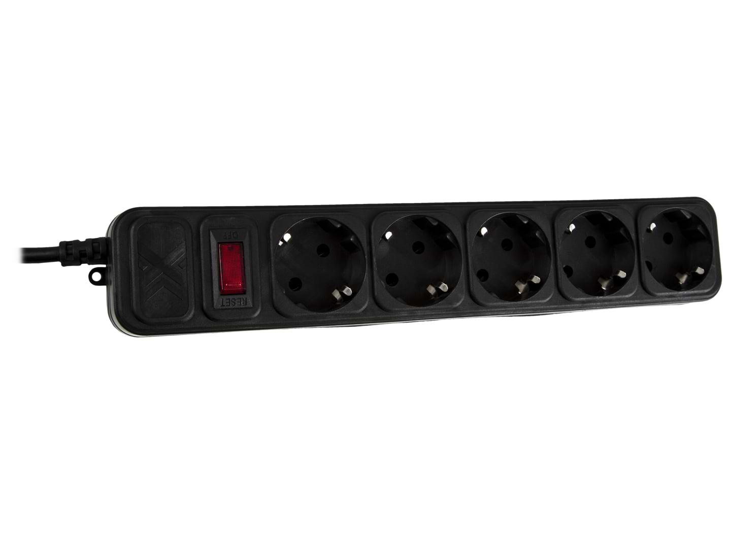 Сетевой фильтр Maxxter SPM5-G-15B черный, 4.5 м кабель, 5 розеток