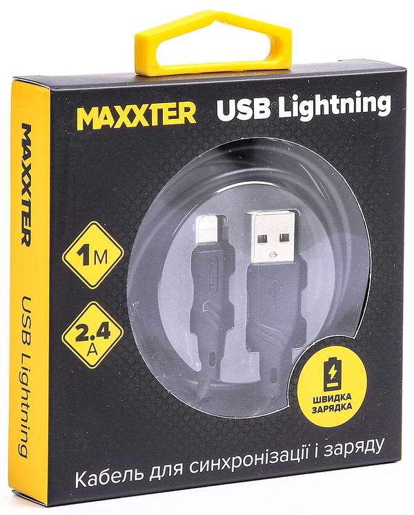 Фото - Кабель синхронизации данных Maxxter UB-L-USB-02-1m