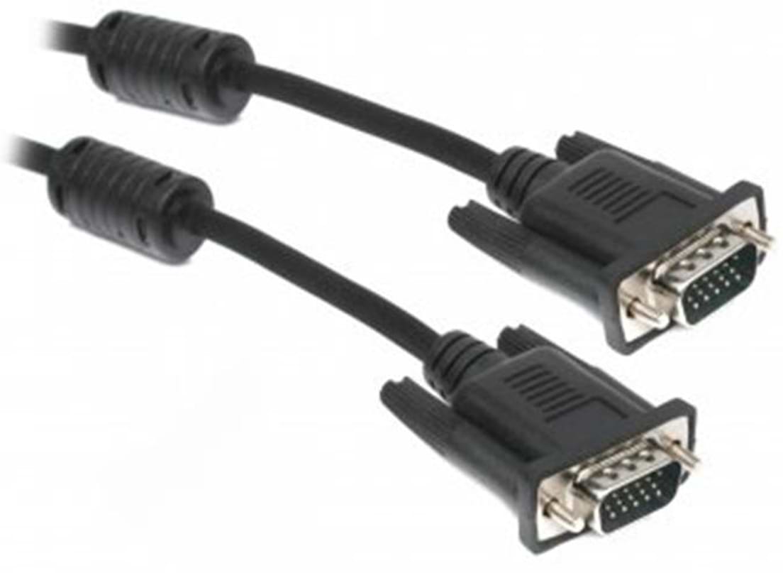 Кабель VGA Maxxter VGA HD15M - VGA HD15M 3+4C, с 2-мя фер, 3m Black (V-VGA-10)