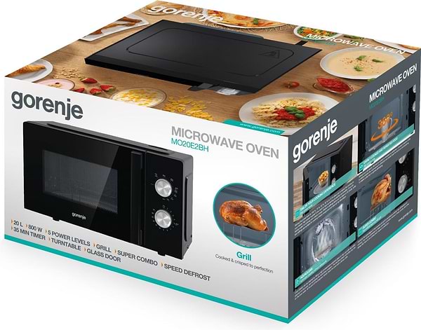 Фото - Уцінка - Мікрохвильова піч (НВЧ) Gorenje MO20E2BH