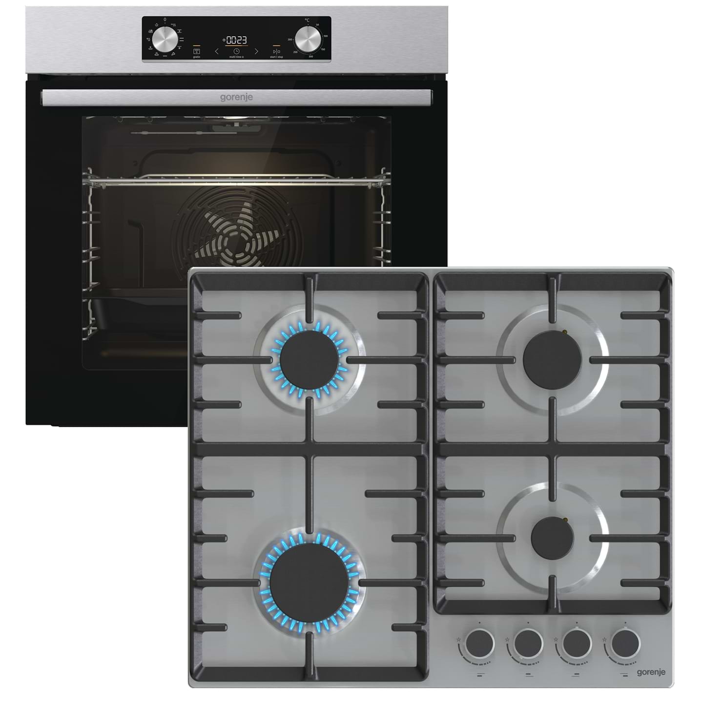Духовой шкаф + варочная панель газовая Gorenje BO6735E02X + G642ABX - Фото 1