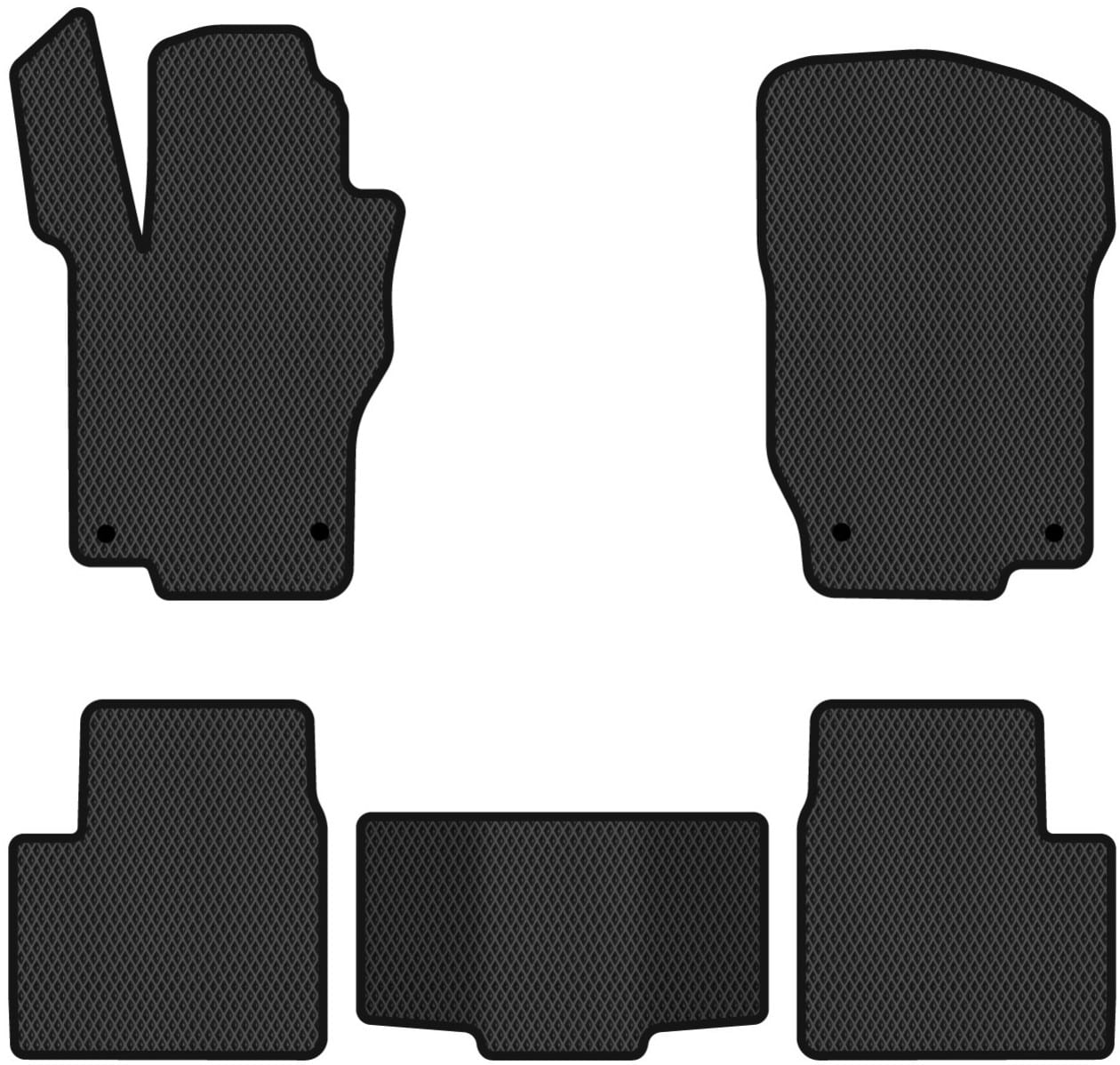 EVA коврики в салон авто EVAtech для ML-Class (W164) Mercedes-Benz 2005-2011 2 поколение SUV EU MB1800C5MS4RBB