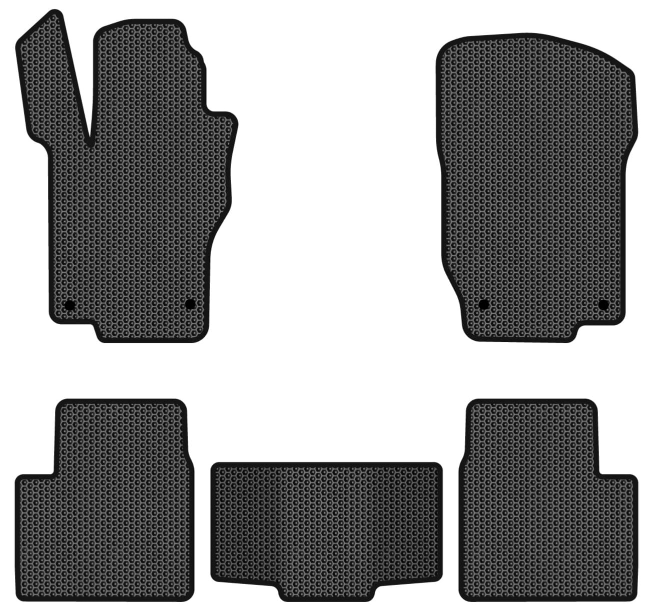 EVA коврики в салон авто EVAtech для ML-Class (W164) Mercedes-Benz 2005-2011 2 поколение SUV EU MB1800C5MS4SBB