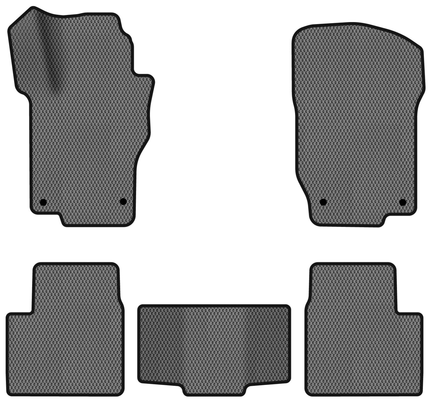EVA коврики в салон авто EVAtech для ML-Class (W164) Mercedes-Benz 2005-2011 2 поколение SUV EU MB1800CD5MS4RGB
