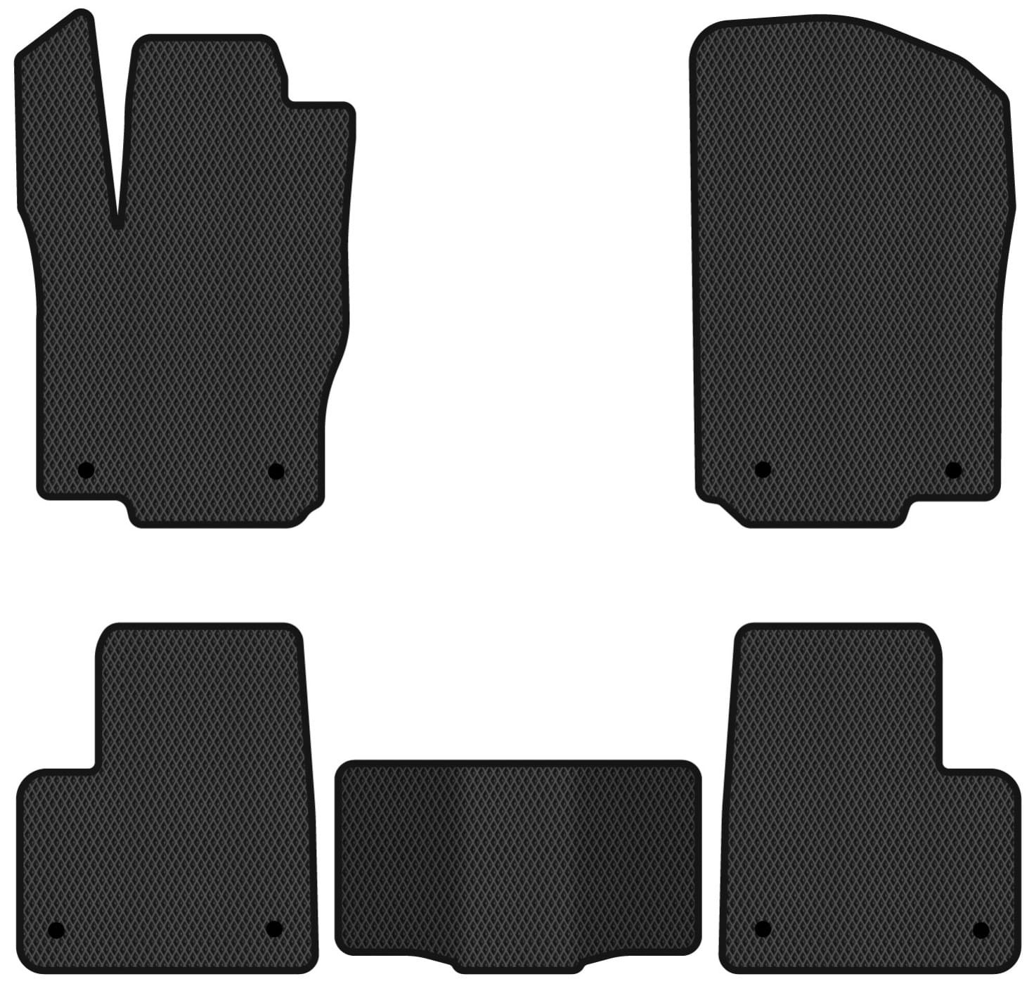 EVA коврики в салон авто EVAtech для ML-Class (W166) Mercedes-Benz 2011-2015 1 поколение SUV EU MB21534C5MS8RBB