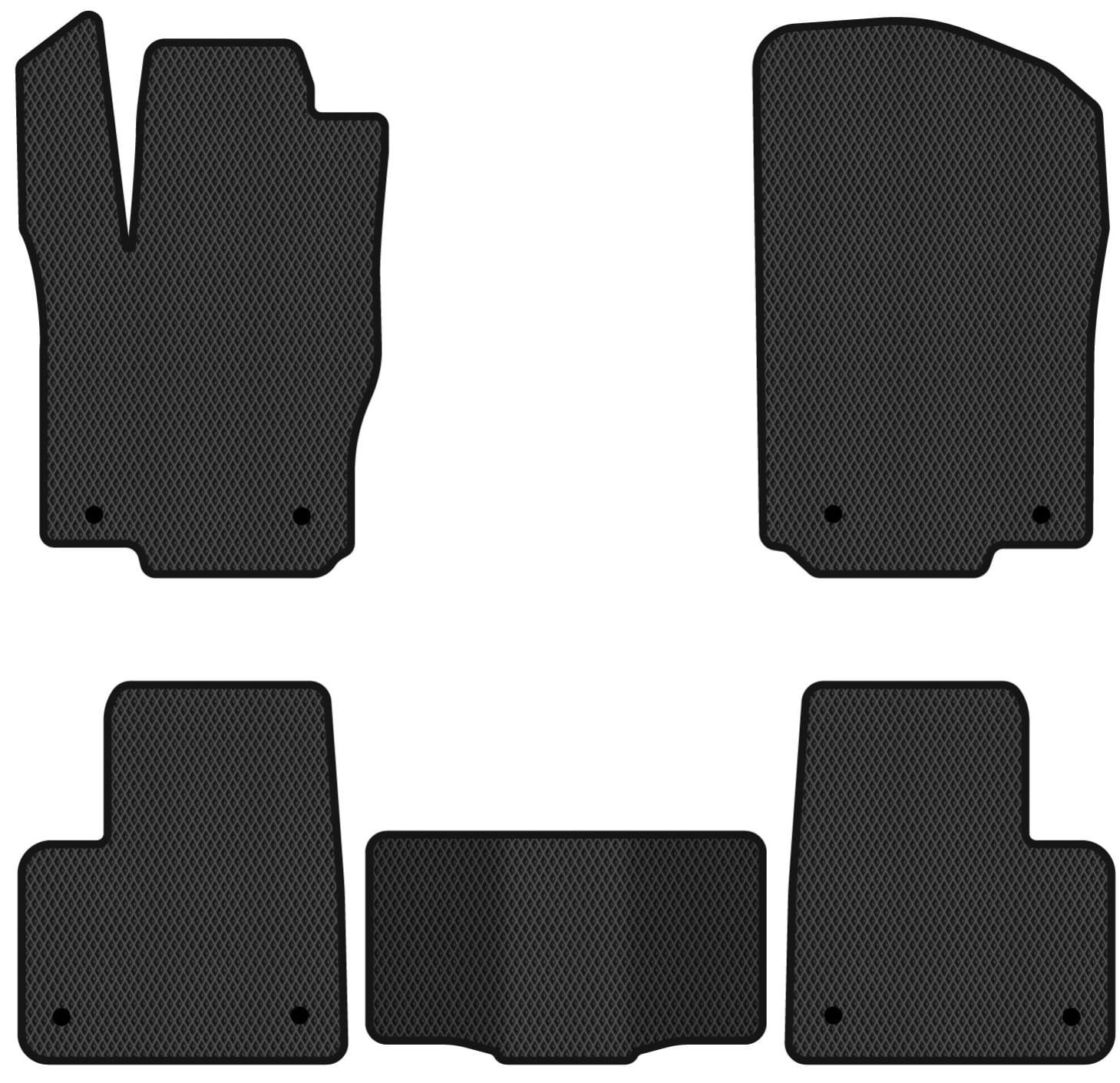 EVA коврики в салон авто EVAtech для ML-Class (W166) Mercedes-Benz 2011-2015 1 поколение SUV EU MB21534C5RBB