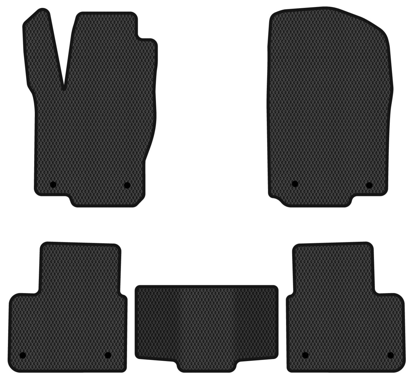 EVA коврики в салон авто EVAtech для GLS-Class (X166) 7 seats Restyling Mercedes-Benz 2015-2019 1 поколение SUV EU MB31161C5MS8RBB
