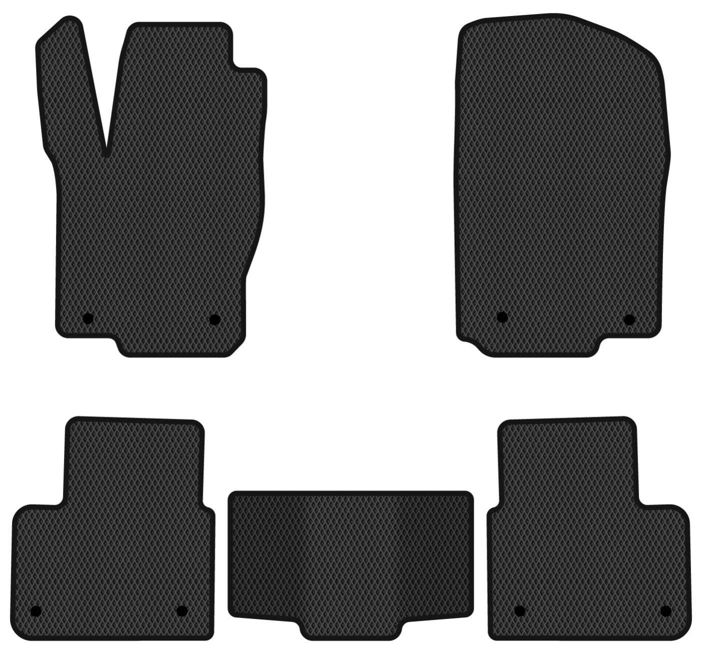 EVA коврики в салон авто EVAtech для GLS-Class (X166) 7 seats Restyling Mercedes-Benz 2015-2019 1 поколение SUV EU MB31161C5RBB