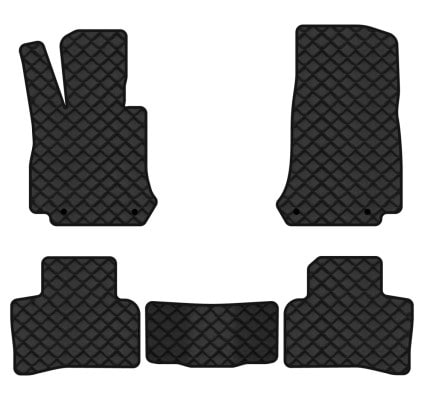 Коврики из экокожи в салон авто EVAtech для GLC-Class (X253) Mercedes-Benz 2015-2022 1 поколение SUV EU (MB3162C5MS4BBB)