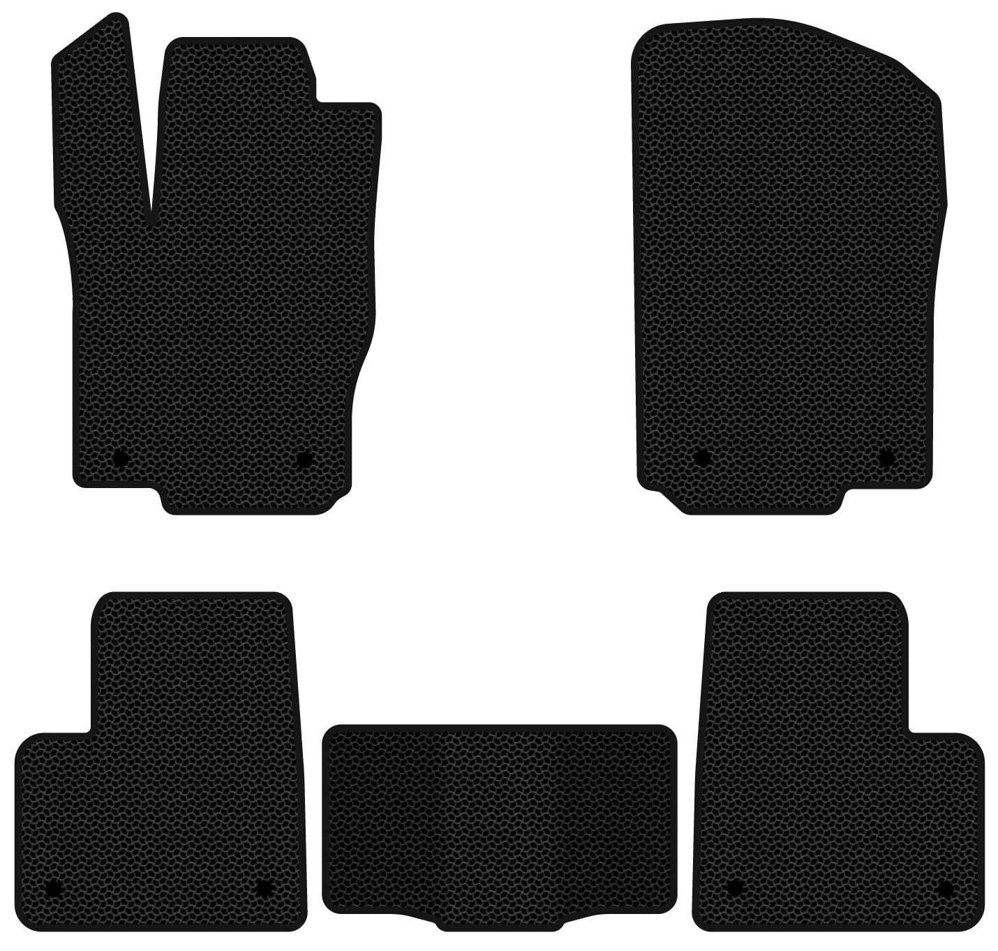 EVA коврики в салон авто EVAtech для GLE-Class (W166) Mercedes-Benz 2015-2018 1 поколение SUV EU MB3171C5MS8KBB