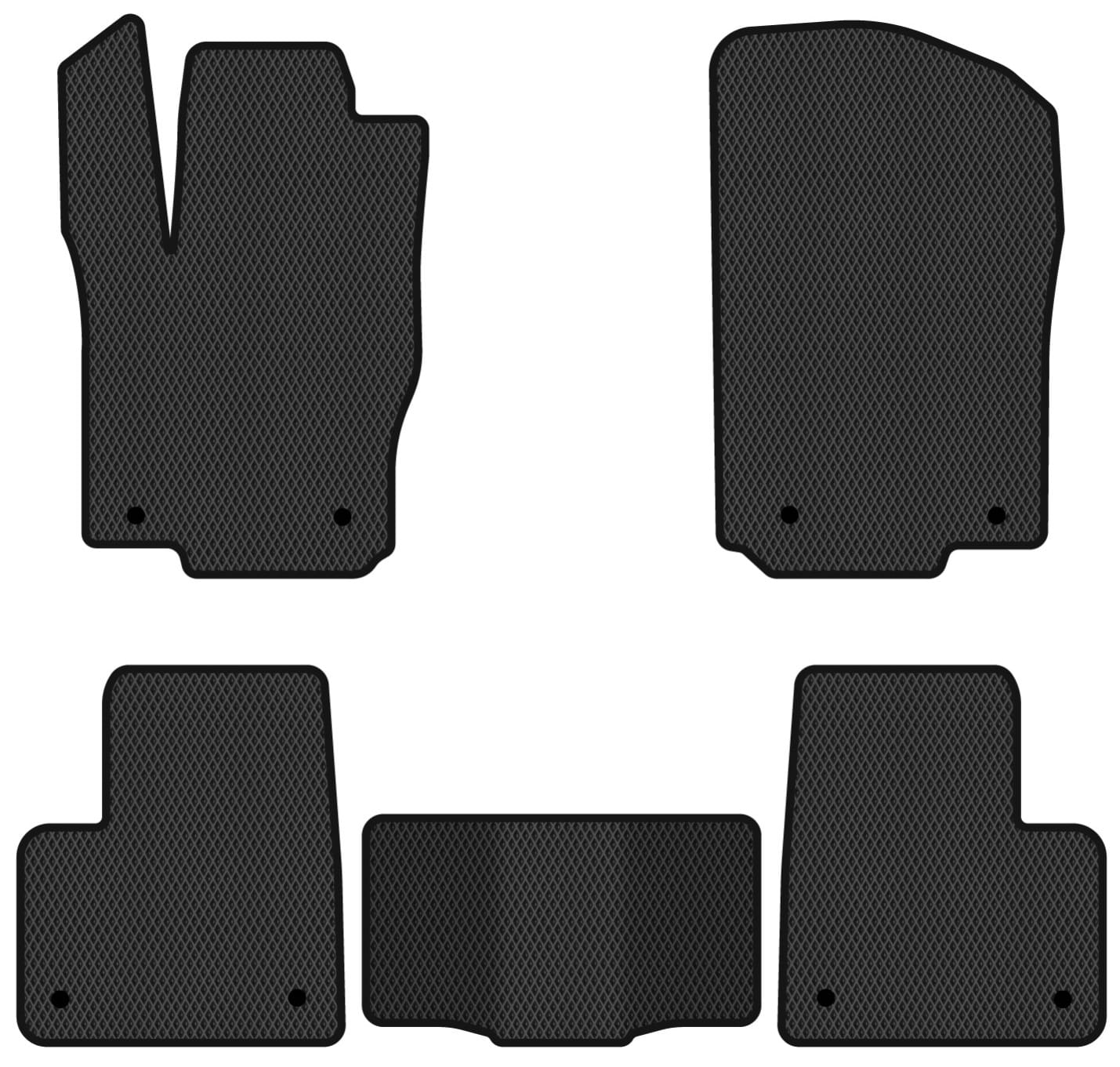 EVA коврики в салон авто EVAtech для GLE-Class (W166) Mercedes-Benz 2015-2018 1 поколение SUV EU MB3171C5MS8RBB