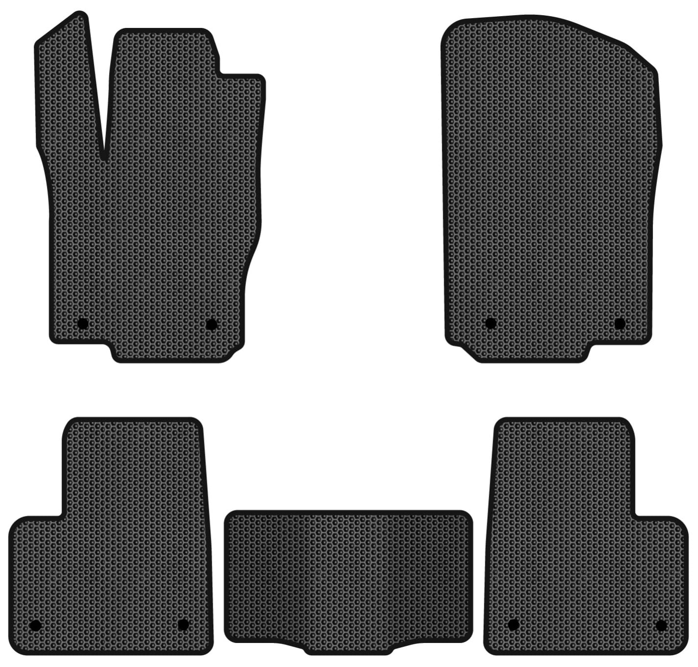 EVA коврики в салон авто EVAtech для GLE-Class (W166) Mercedes-Benz 2015-2018 1 поколение SUV EU MB3171C5MS8SBB