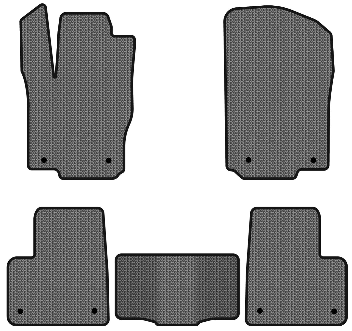EVA коврики в салон авто EVAtech для GLE-Class (W166) Mercedes-Benz 2015-2018 1 поколение SUV EU MB3171C5MS8SGB